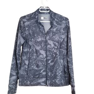 Lole Activewear Jacket In Black and Grey Pattern M